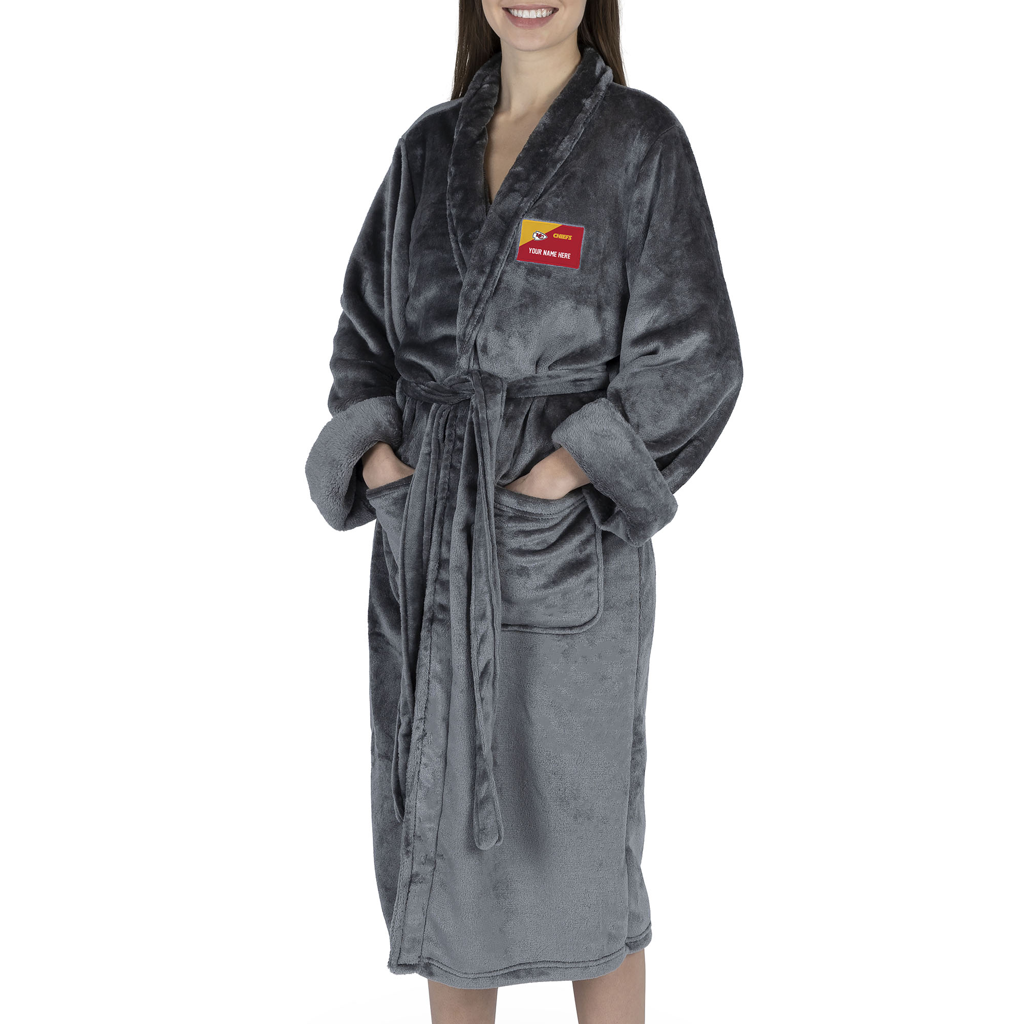 Women's Kansas City Chiefs The Northwest Group Gray Snipe Personalized Robe