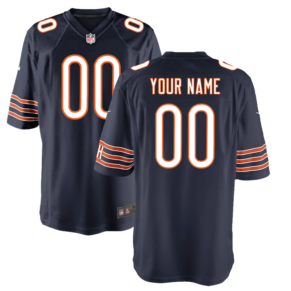 Youth Chicago Bears Nike Navy Custom Game Jersey